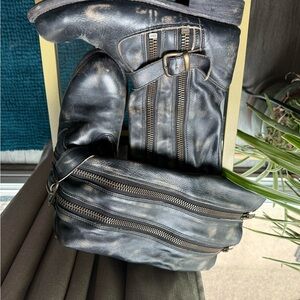 Bed Stü wide calf leather boots